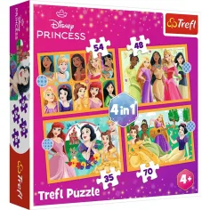 Disney Princess: Disney Princesas 4 en 1 puzzle - Trefl