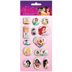 Disney: Set de pegatinas holográficas 3D de princesas Disney de 13 piezas