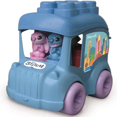 Disney Stitch autobús escolar con bloques de construcción suaves - Clementoni