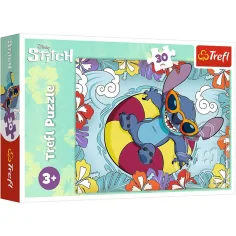 Disney Stitch disfruta de las vacaciones rompecabezas de 30 piezas - Trefl