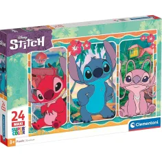 Disney Stitch rompecabezas maxi Supercolor de 24 piezas - Clementoni