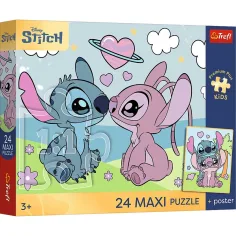 imagen de Disney Stitch y Angel rompecabezas Maxi de 24 piezas - Trefl 1