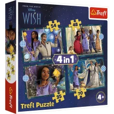 Disney Wish: Rompecabezas 4 en 1 - Trefl