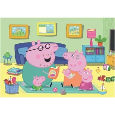 imagen de Diversión familiar de Peppa Cerdita rompecabezas Supercolor de 60 piezas - Clementoni 2