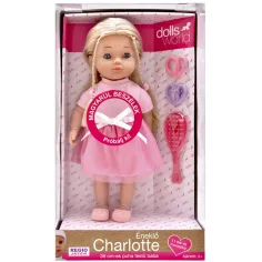 Dolls World: Muñeca Charlotte que habla en húngaro, con vestido rosa