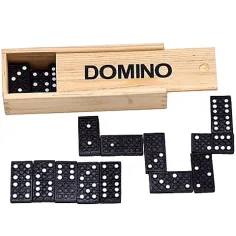 Dominó clásico en caja de madera