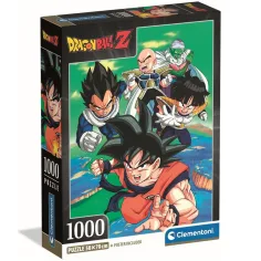 Dragon Ball Z Guerreros en acción rompecabezas compacto de 1000 piezas – Clementoni