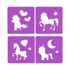 imagen de Dream Horse: Set de tizas de acera con plantilla de unicornio 2