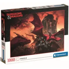 Dungeons & Dragons: Puzzle de dragón rojo HQC de 1000 piezas - Clementoni