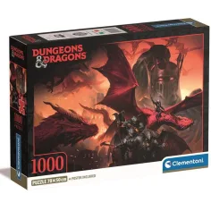 Dungeons & Dragons rompecabezas de 1000 piezas con póster - Clementoni