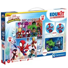 Edukit: Spidey 4 en 1 colección de juegos - Clementoni