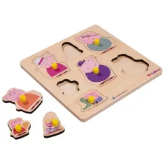 Eichhorn: Puzzle de encaje de formas con mango de madera Peppa cerdo