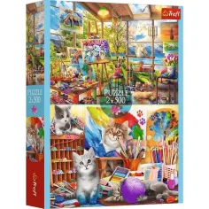 El arte de la pintura puzzle de 2x500 piezas - Trefl