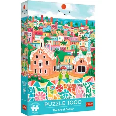 El arte de los colores, puzzle premium de 1000 piezas de Barcelona - Trefl