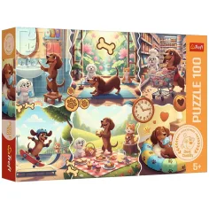 imagen de El diario de un pequeño dachshund puzzle de 100 piezas - Trefl 1