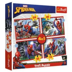 El héroe Spider-Man 4 en 1 puzzle de 70-54-48-35 piezas - Trefl