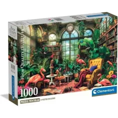 El invernadero biblioteca HQC puzzle de 1000 piezas - Clementoni