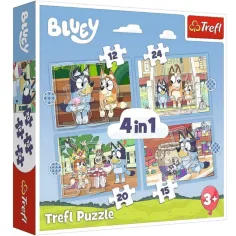 El mundo de Bluey 4 en 1 rompecabezas de 12-15-20-24 piezas - Trefl