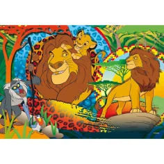 imagen de El Rey León 2 en 1 24 piezas Eco maxi puzzle y colorear 70x50cm - Lisciani 2