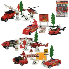 Equipo de Bomberos: Set de juego de bomberos con vehículos y accesorios en varias versiones 1ud