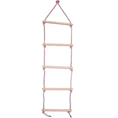 Escalera de cuerda de madera
