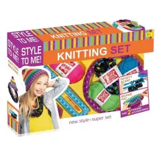 ¡Estilo para mí! Kit de tejido para gorros con hilo de colores