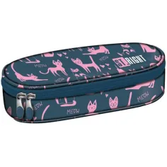 Estuche cilíndrico St.Right Lazy Cats 23cm