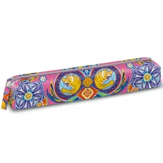 Estuche estrecho de tigre Catalina Estrada 20x4x4cm