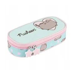 Estuche ovalado azul Pusheen 23x9,5x6cm