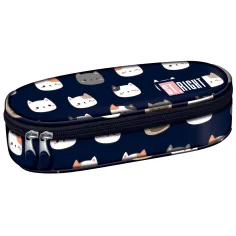 Estuche ovalado de gatos adorables St.Right Cute Kitties PC01 23x9,5x6cm