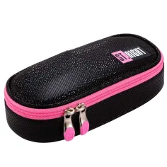 Estuche ovalado St.Right Black Glitter PC01 23x9,5x6cm