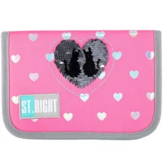 Estuche St.Right Gatos de Lentejuelas con asa desplegable