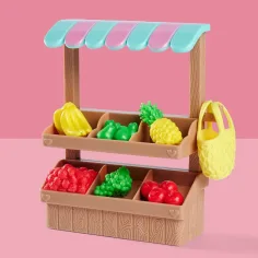 imagen de Évi Love: conjunto de juego de muñeca Évi con puesto de frutas - Simba Toys 6