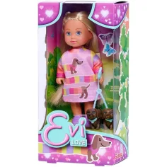 Evi Love: Muñeca Évi con dos cachorros - Simba toys