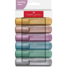 Faber-Castell: 1546 Metálico set de 6 marcadores de texto