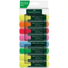 Faber-Castell: 1548 Fluorescente set de 8 marcadores resaltadores