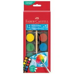 Faber-Castell: Acuarelas set de 12 piezas con discos de 30mm