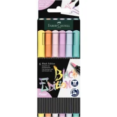 Faber-Castell: Black Edition colores pastel set de 6 rotuladores