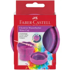 Faber-Castell: Click and Go rosa mármol paleta de pinceles