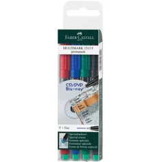 Faber-Castell: Conjunto de rotuladores permanentes Multimark 0,6mm 4ud