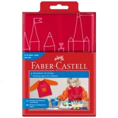 Faber-Castell: delantal de pintor para niños en color rojo-naranja