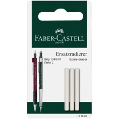 Faber-Castell: Goma de borrar Grip 1345/1347 para lápices mecánicos set de 3 piezas