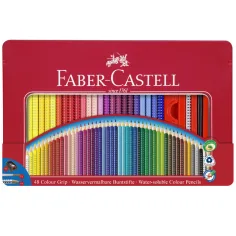 Faber-Castell: Grip lápiz de colores en caja de metal set de 48 unidades