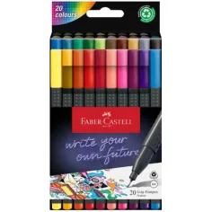 Faber-Castell: Grip set de 20 marcadores de colores 0,4mm