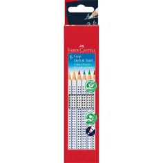 Faber-Castell: Grip set de lápices de colores para superficies oscuras de 6 unidades