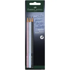 Faber-Castell: GRIP Sparkle Harmony set de lápices de grafito de 3 piezas "B"