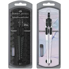 Faber-Castell: Juego de compás S&V con ajuste rápido en dos versiones 1ud