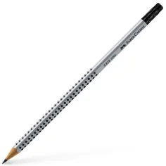 Faber-Castell: Lápiz de grafito Grip con goma HB plata