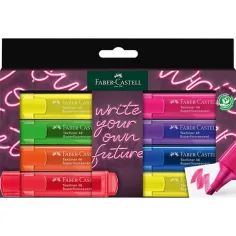 Faber-Castell: Marcadores de texto 1546 set de 8 piezas con colores neón