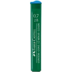 Faber-Castell: Mina de hierro de 12 unidades, 0,7 mm, 2B